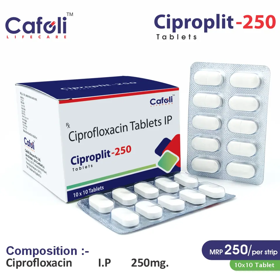 Ciprofloxacin 250mg Tablet | Antibiotic Segment | Best Price for PCD Pharma Franchise